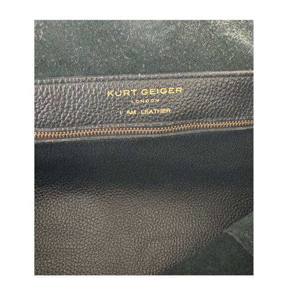 Kurt Keiger Black Pebbled Leather Shopper Tote - Picture 5 of 6